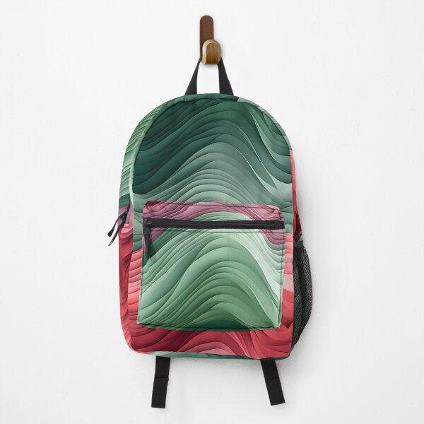 Item preview, Sculpted Tides: Fluid Green and Pink Abstraction designed and sold by VectorPlace.