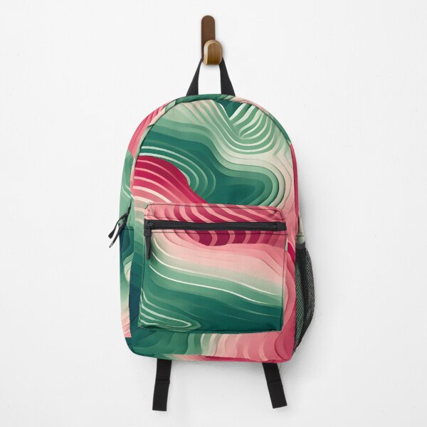 Item preview, Ebb and Flow: Vibrant Green and Pink Strata designed and sold by VectorPlace.