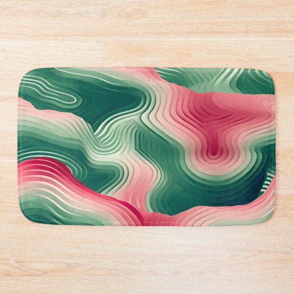 Item preview, Ebb and Flow: Vibrant Green and Pink Strata designed and sold by VectorPlace.