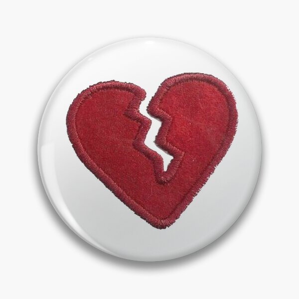 Item preview, Embroidery red broken heart designed and sold by Agathepages.