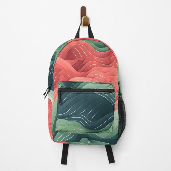 Item preview, Serenity Waves: Abstract Green and Pink Layers designed and sold by VectorPlace.