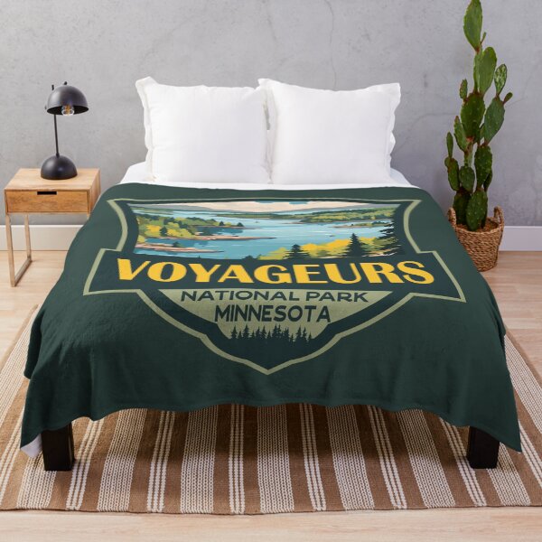 Item preview, Voyageurs National Park Illustration Retro Badge designed and sold by KrisSidDesigns.