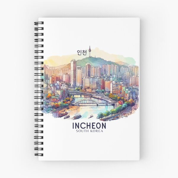 Item preview, Incheon South Korea Watercolor designed and sold by PaintMeWorld.