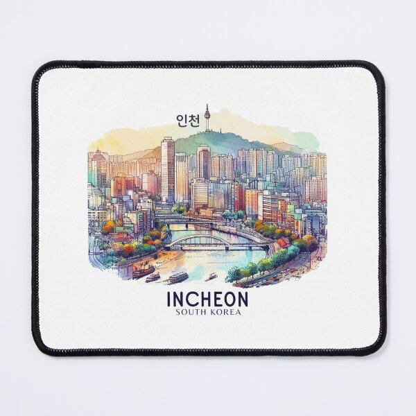 Item preview, Incheon South Korea Watercolor designed and sold by PaintMeWorld.