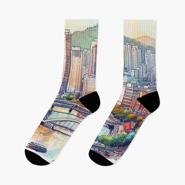 Item preview, Incheon South Korea Watercolor designed and sold by PaintMeWorld.