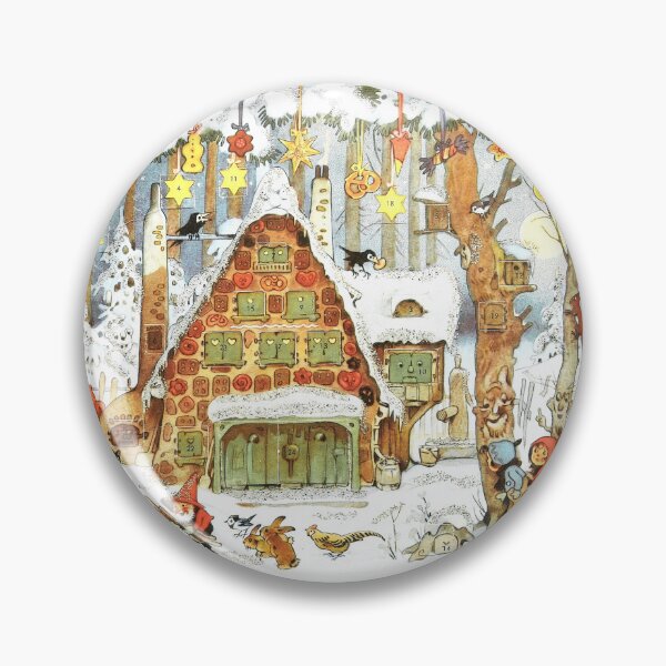 Item preview, Adventskalender/ vintage Christmas card/ white Christmas/ advent calendar / gingerbreadhouse designed and sold by LaundrySalt.