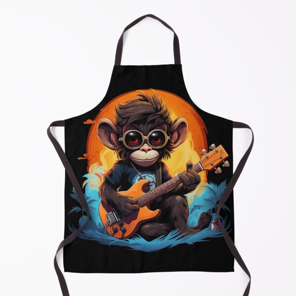 Item preview, Monkey with a brown orange guitar  designed and sold by Gilpro Designs.