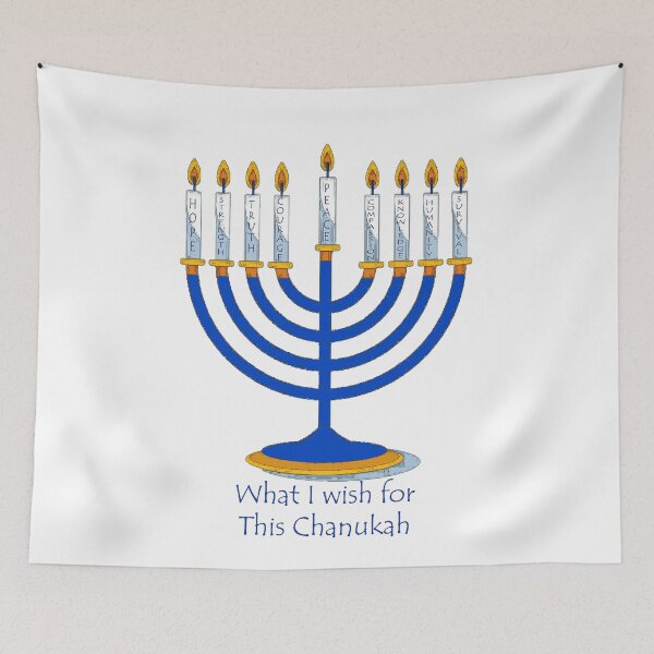 Item preview, 9 Chanukah Wishes designed and sold by ninasilver.