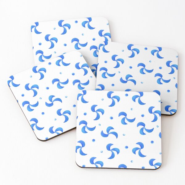 Item preview, Blue watercolor pinwheels with dots designed and sold by JennyBlueSavage.
