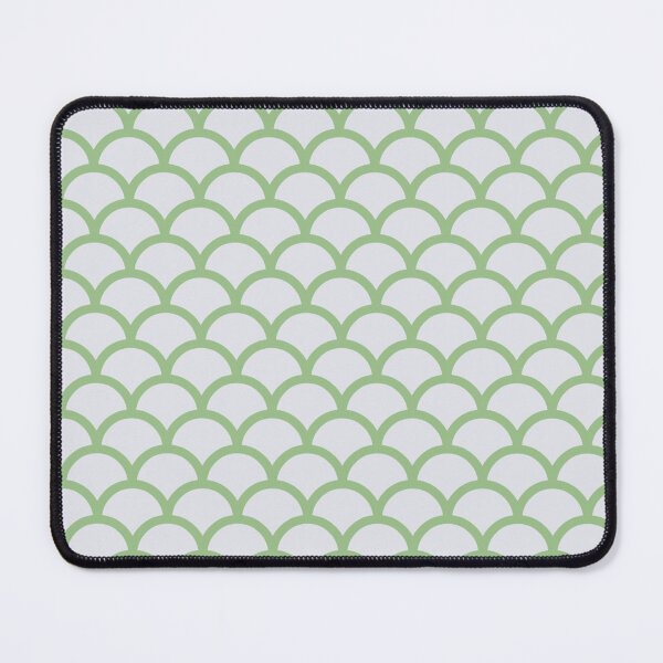Item preview, Green Grey Overlapping Scale-Like Arches Curved Natural Geometric Simple Mermaid Tails Pattern designed and sold by PenguinForests.