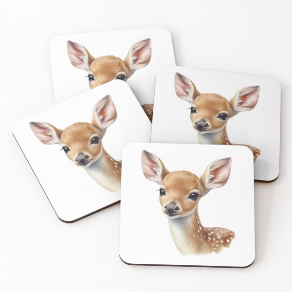 Item preview, Cute fawn watercolor portrait designed and sold by Naturartprints.