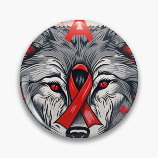 Item preview, Howling for Hope: World AIDS Day Wolf designed and sold by NightshadeWolfs.