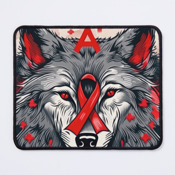 Item preview, Howling for Hope: World AIDS Day Wolf designed and sold by NightshadeWolfs.