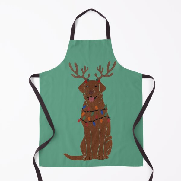Item preview, Christmas Fox Red Lab with Reindeer Antlers designed and sold by reddogbuckeye.
