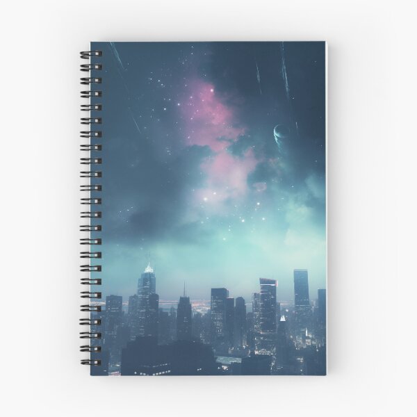 Item preview, Cosmic Veil Over Cityscape designed and sold by kaileena-ai.
