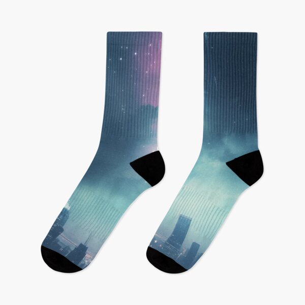 Item preview, Cosmic Veil Over Cityscape designed and sold by kaileena-ai.