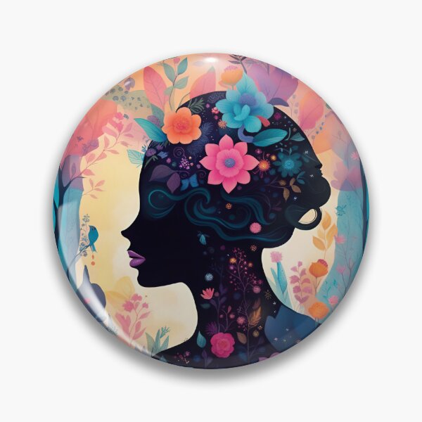 Item preview, Silueta de belleza natural femenina caprichosa designed and sold by Holisticfox.