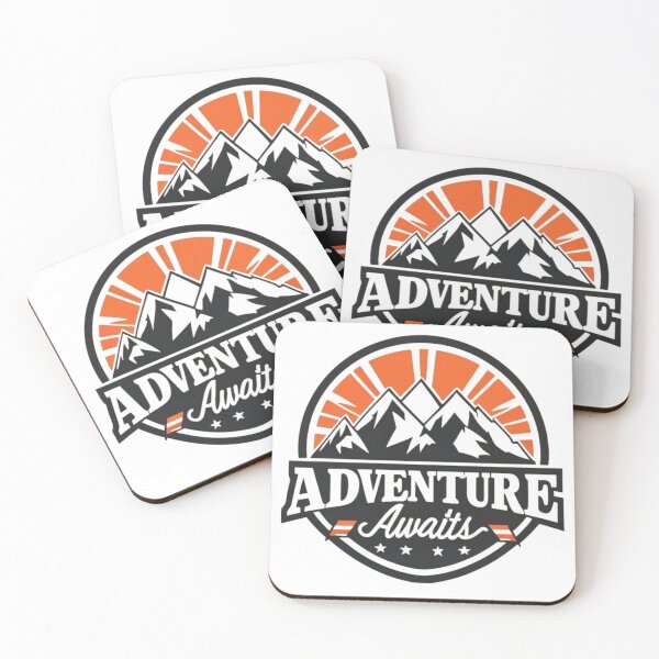 Item preview, Adventure Awaits Mountain Scene Logo designed and sold by CraftedRealm.