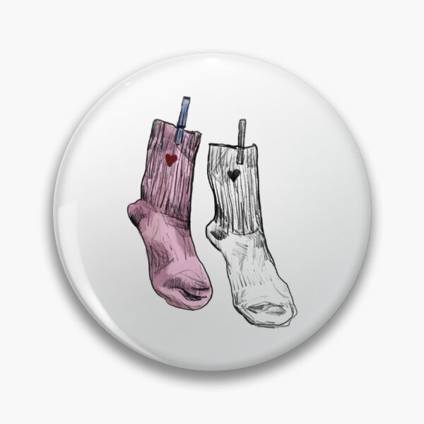 Item preview, molly's 1 sock 2 sock red sock white sock designed and sold by mooncakemolly.