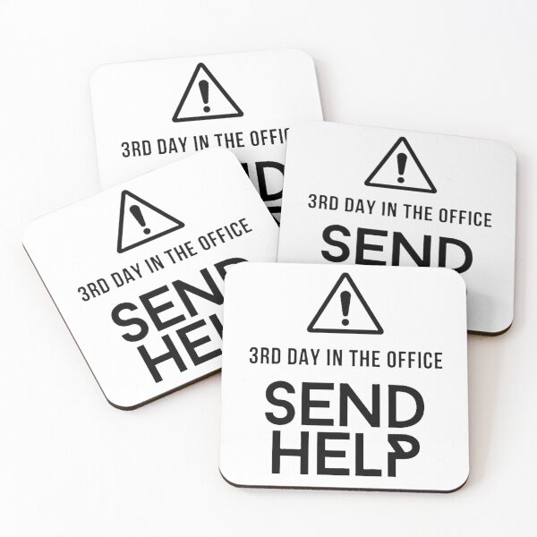 Item preview, Send Help office humor | black on white designed and sold by EMMonovi.