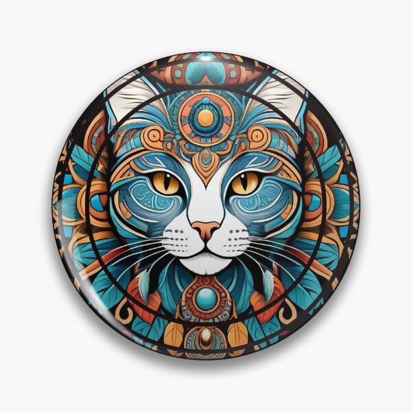 Item preview, Cat Mandala Inca God designed and sold by InkedSafari.