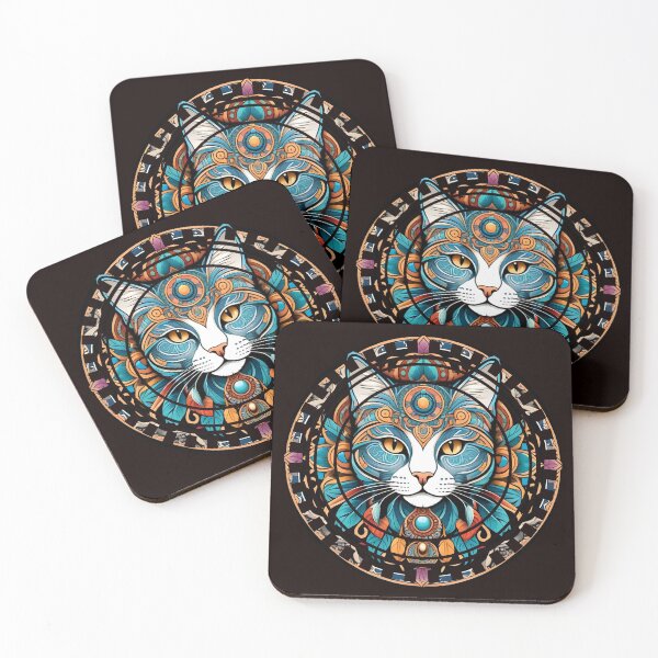 Item preview, Cat Mandala Inca God designed and sold by InkedSafari.