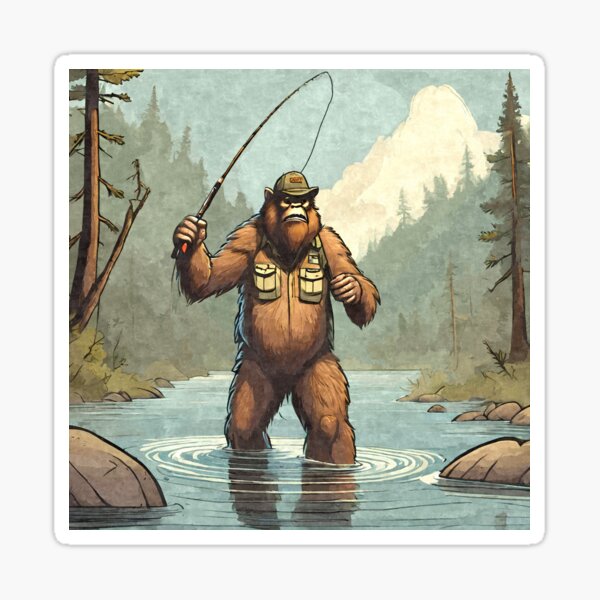 GD Fly Fishing Bear Trout Reel / Pole Phish Sticker Decal