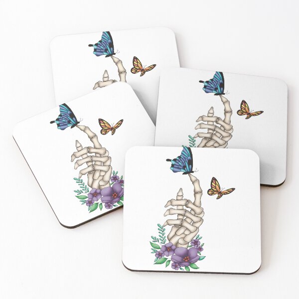 Item preview, Butterfly on skeleton hand designed and sold by VeraMaeDesigns.