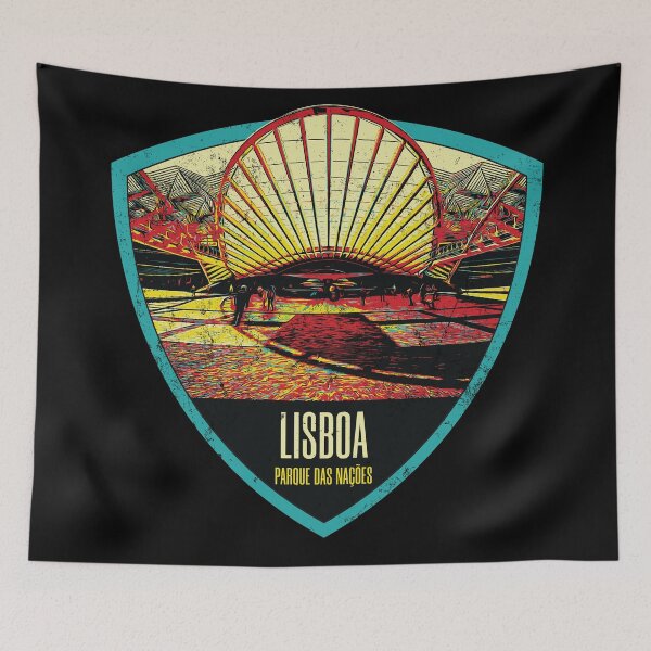 Item preview, Lisbon Nations Park Skyline Art Print designed and sold by Lemomo-artworks.