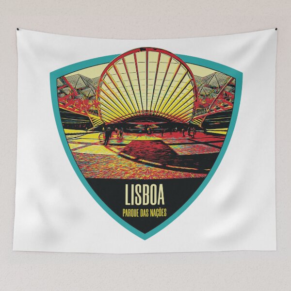 Item preview, Lisbon Nations Park Skyline Art Print designed and sold by Lemomo-artworks.