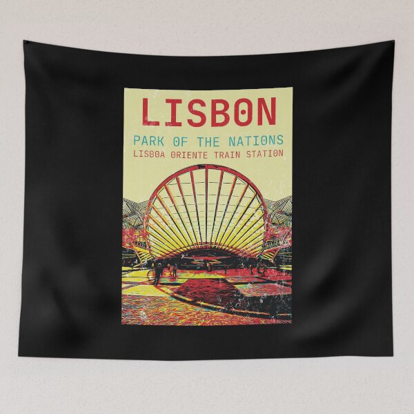 Item preview, Lisbon Nations Park Skyline Art Print designed and sold by Lemomo-artworks.