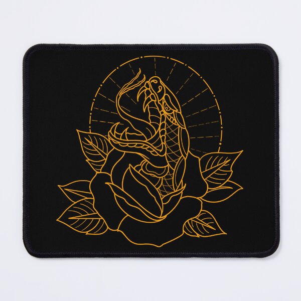 Item preview, Traditional gold snake flower flash designed and sold by ReaperRoseCo.