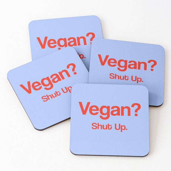 Artikelvorschau, Vegan? Den Mund halten. Sarkastischer Spruch entworfen und verkauft von VicesAndVerses.