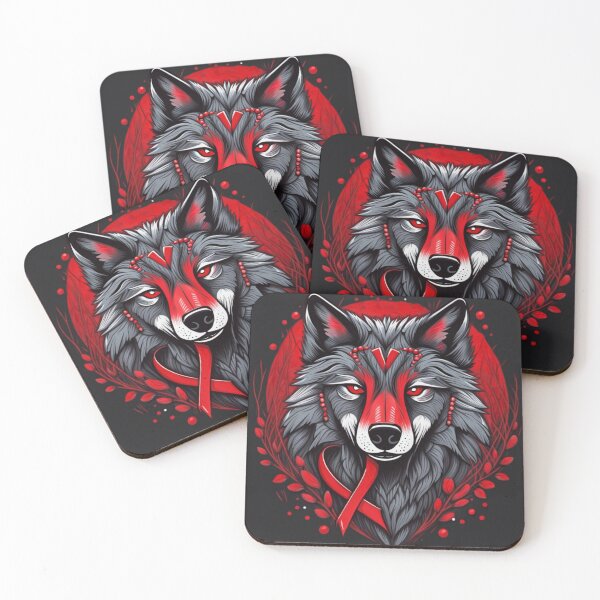Item preview, Silent Guardians: World AIDS Day Wolf designed and sold by NightshadeWolfs.