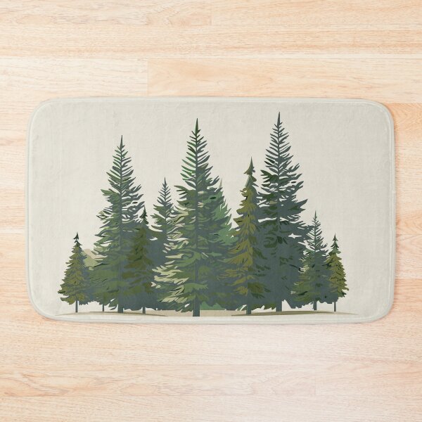 Item preview, Forest Pine Trees Silhouette Forest ,Nature Camping designed and sold by GirlGlowGraphic.