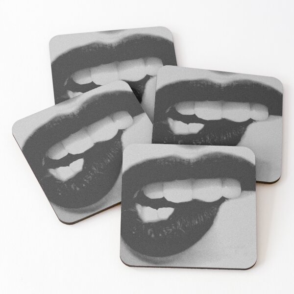 Item preview, Black Lips photo Black and White Lips Black Lipstick Bites her lip Playful Lips Sexy Lips  designed and sold by Buldakov.