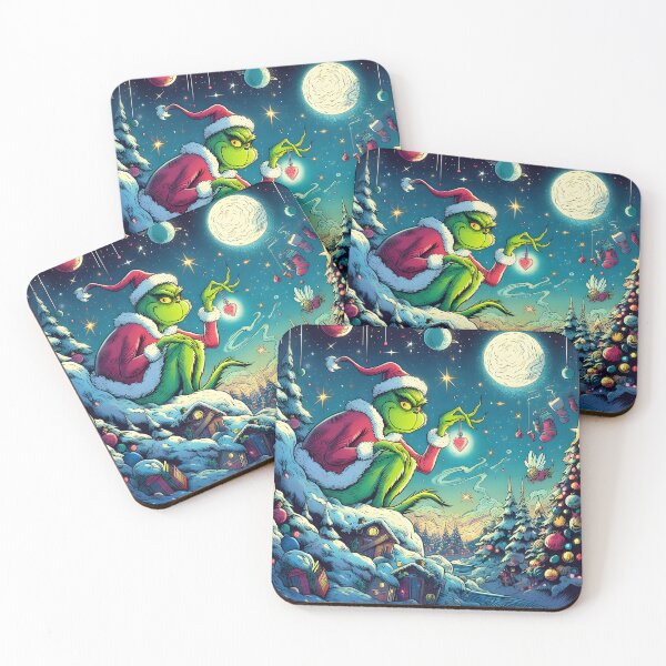 Item preview, Grinch joy, festive art. Unique, whimsical Christmas magic. Explore now! designed and sold by InsaneLEDP.