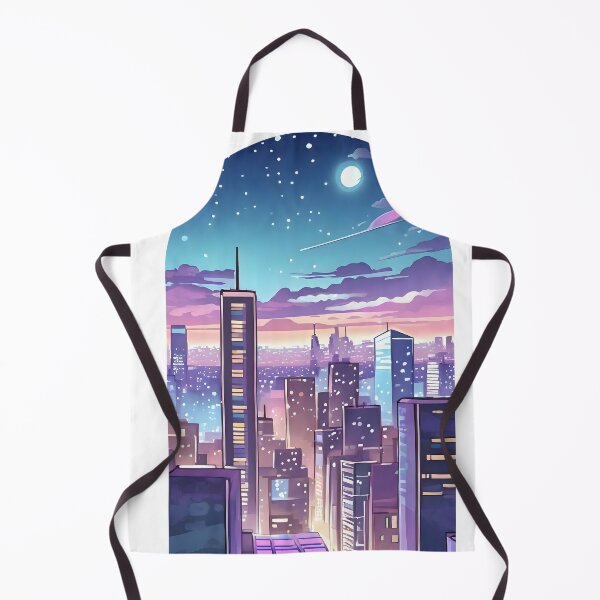 Item preview, futuristic aesthetic city night skyline illuminated designed and sold by emaotx.