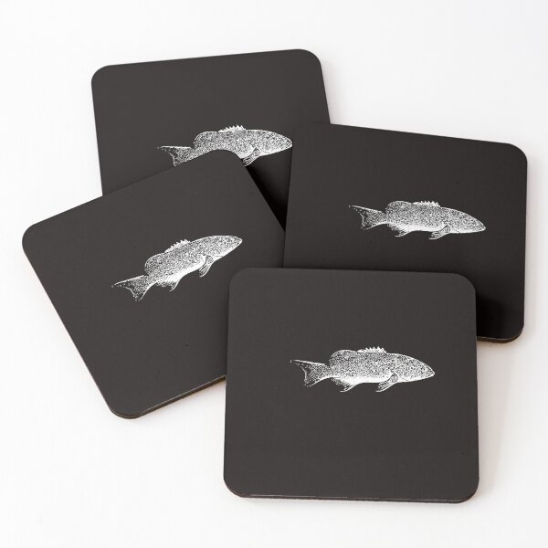 Item preview, Leopard Coral Grouper Trout White Design  designed and sold by designsasstultd.