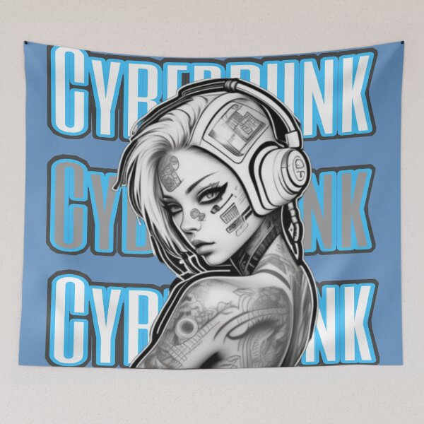 Item preview, Cyberpunk futuristic girl  designed and sold by Roxburylane.