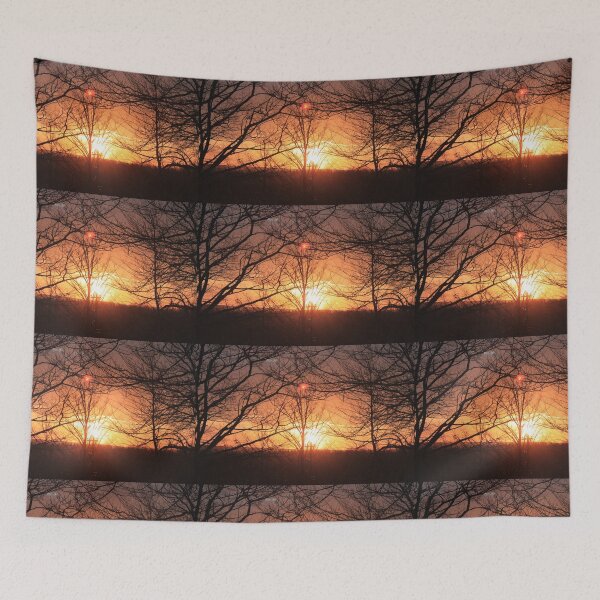 Item preview, Sunlight through trees, sun rising in the morning designed and sold by naturematters.