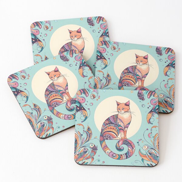 Item preview, Moonlit Mystic Cat designed and sold by onlycatdesigns.