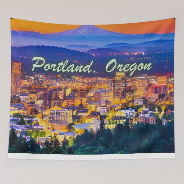 Item preview, Portland Oregon In An Oil Painting Style Design designed and sold by OregonsOwn.