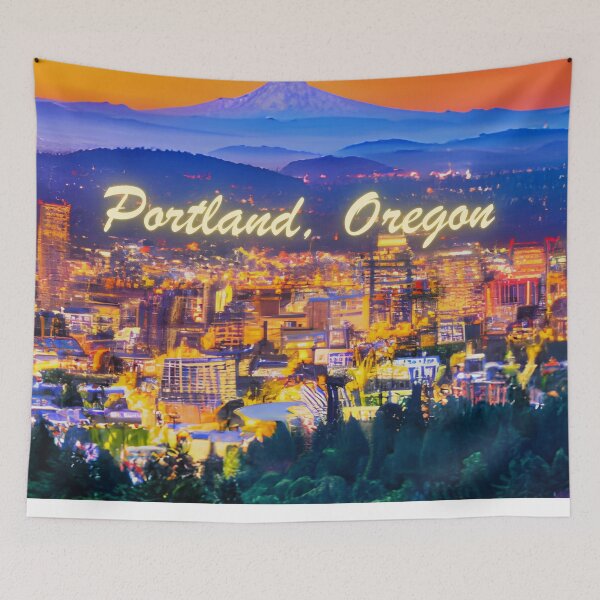 Item preview, Portland Oregon In An Oil Painting Style Design designed and sold by OregonsOwn.