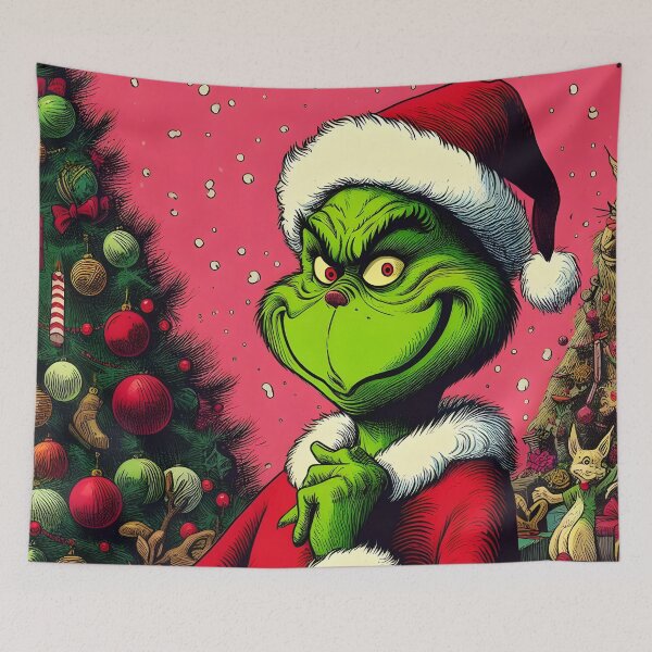 Item preview, Grinch joy, festive art. Unique, whimsical Christmas magic. Explore now! designed and sold by InsaneLEDP.