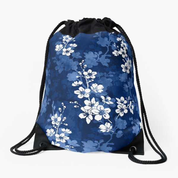 Aperçu de l'œuvre Fleur de Sakura en bleu profond créée et vendue par adenaJ.
