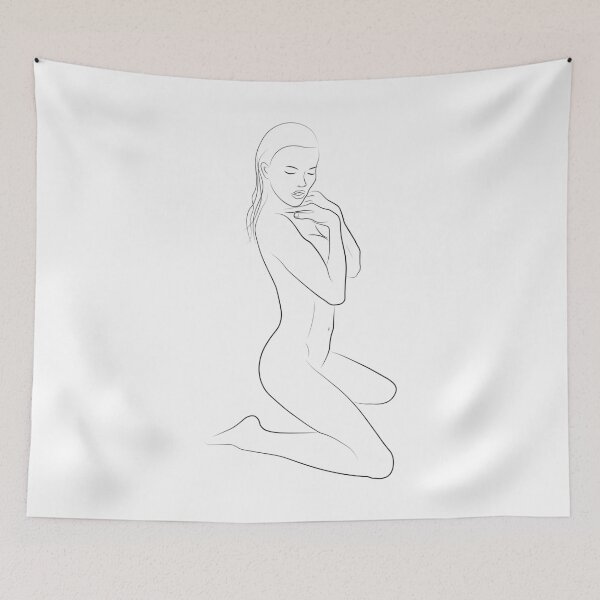 Item preview, Sensual Model Posing. Naked Woman Line Art designed and sold by dk-design85.