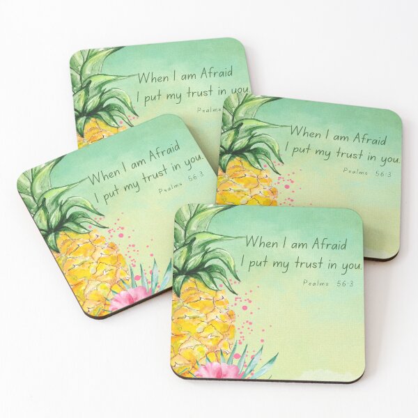 Item preview, When I am afraid, I put my trust in you, Tropical Pineapple designed and sold by GiftableGems.