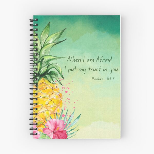 Item preview, When I am afraid, I put my trust in you, Tropical Pineapple designed and sold by GiftableGems.
