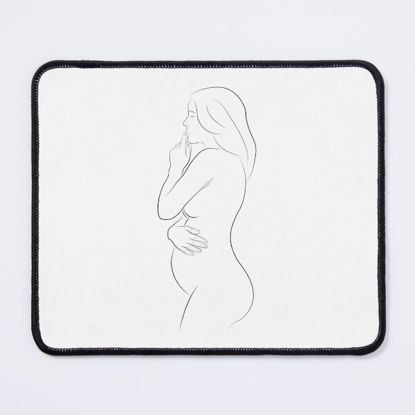 Item preview, Pregnant Nude Woman Line Art designed and sold by dk-design85.